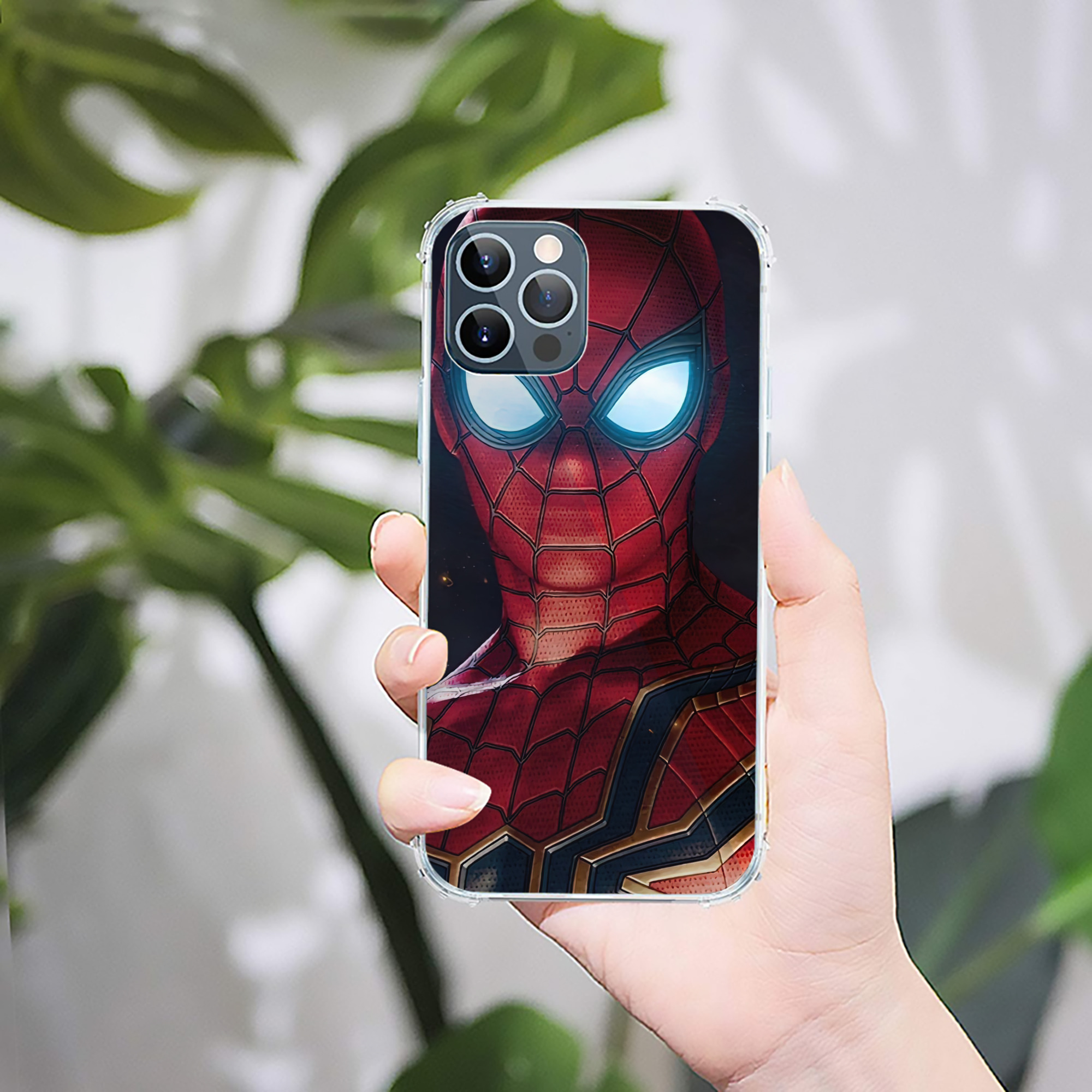 （画像用） Spider Man スパイダーマン 【iPhone 12シリーズ対応】透明スマホケース（クリアソフトケース）